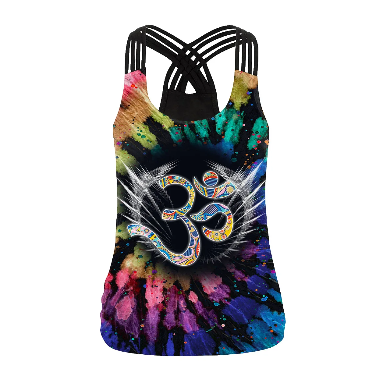 Condole belt Dew shoulder vest sleeveless Women's clothing Loose Ladies spaghetti strap Shirt top Female Camisole 3D Print |