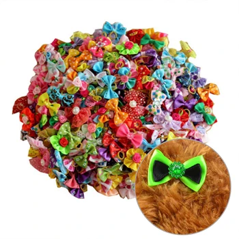 

100PCS/LOT Handmade Designer Pet Dog Accessories Grooming Hair Bows For Dogs