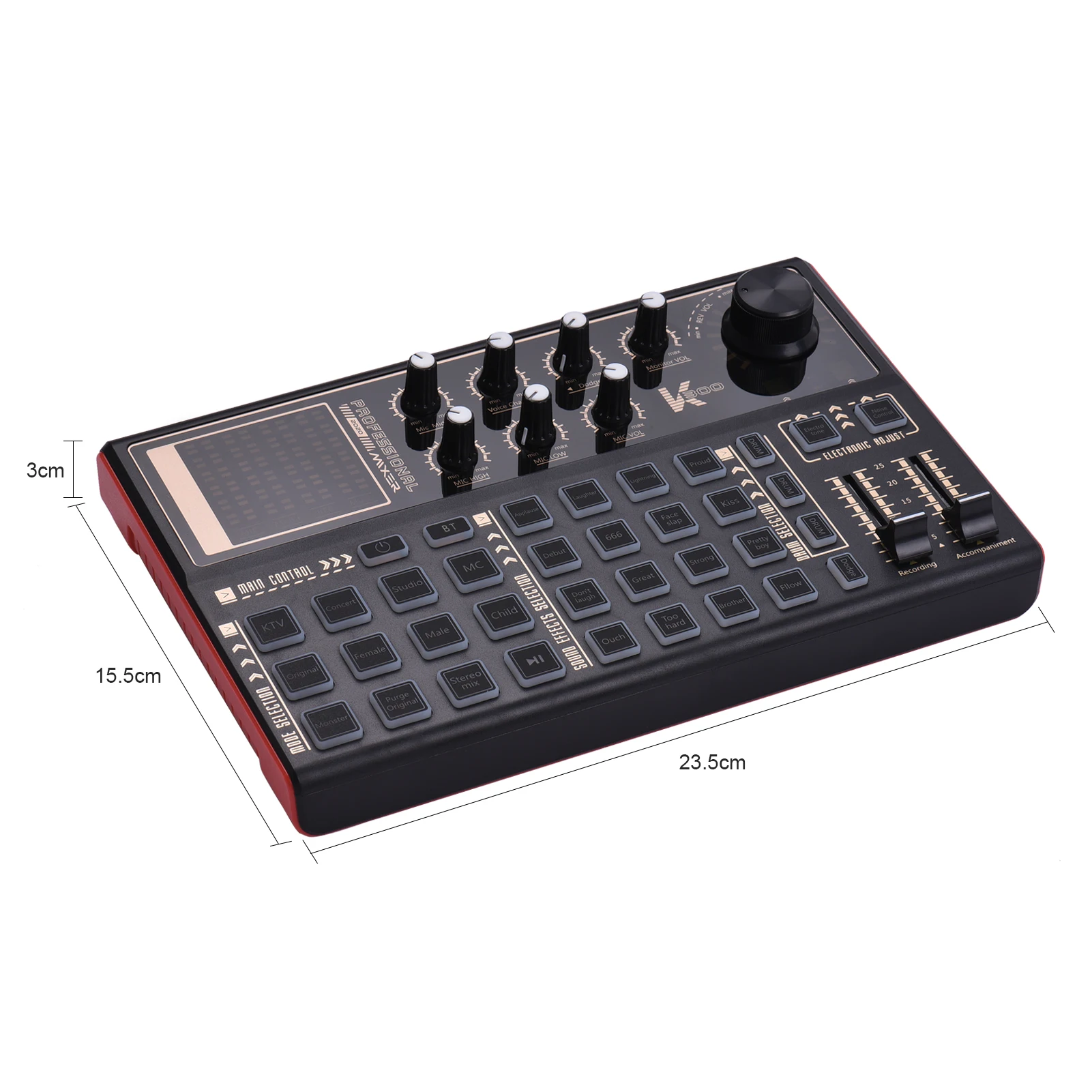 Scheda Audio F998 Live Con Mixer DJ E Cambia Voce – Effetti, LED, Doppio Chip DSP, Per Streaming E Podcast
