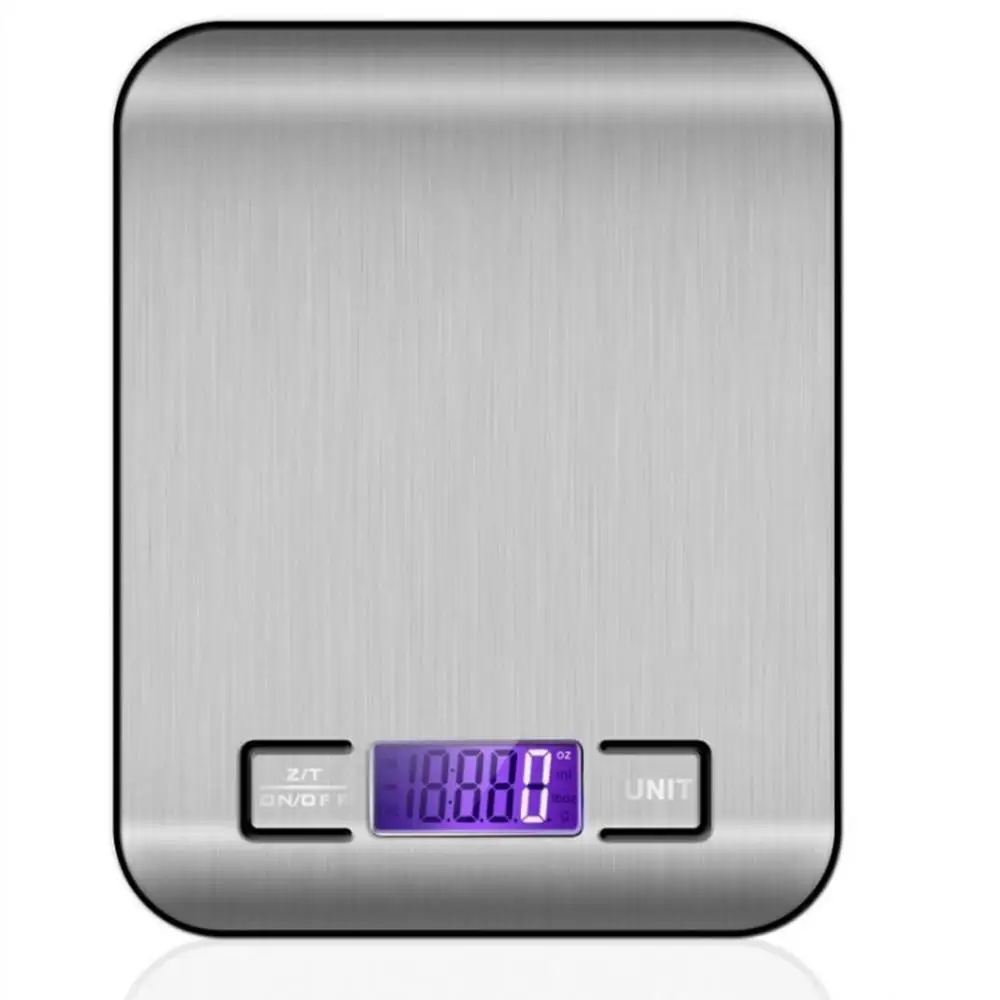 Stainless Steel Kitchen Scale font b Electronic b font Weighing 5Kg 10Kg Scales Measuring Tool Slim