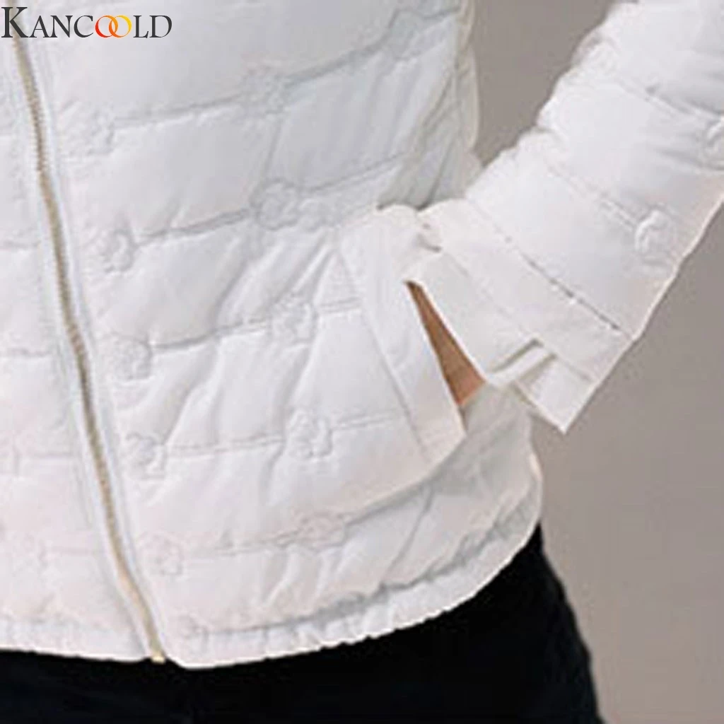 KANCOOLD женское хлопковое пальто Новая Модная приталенная короткая теплая куртка с капюшоном хлопковое большое пальто Верхняя одежда размера плюс зимняя мода