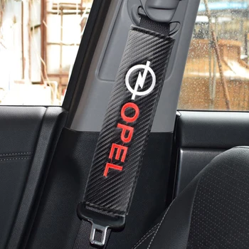 

1 PCS Car styling harness carbon fiber shoulder case for Opel Astra H G J Corsa Insignia Astra Antara Meriva car logo auto parts