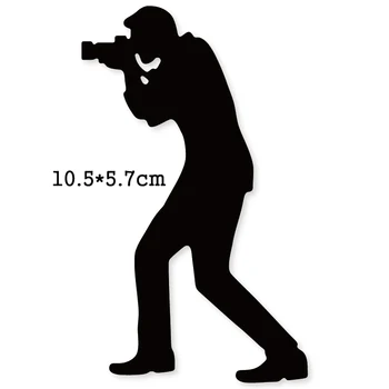 

Photographer Men Metal Steel Cutting Dies Stencils for DIY Scrapbooking Album Paper Card Making Decorative Crafts Die Mould