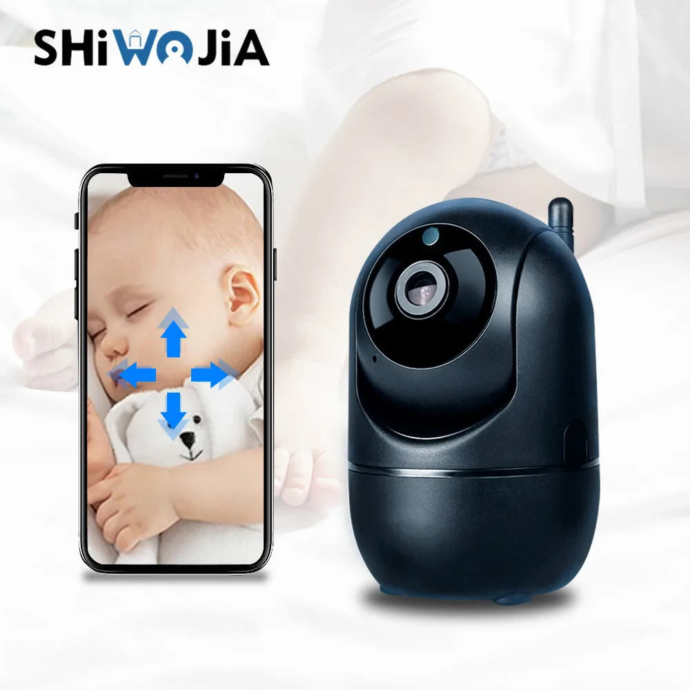 

SHIWOJIA 2MP Baby Monitor HD Surveillance CCTV WiFi Auto-tracking Alarm IP Camera two-way wireless Nanny baby remote control