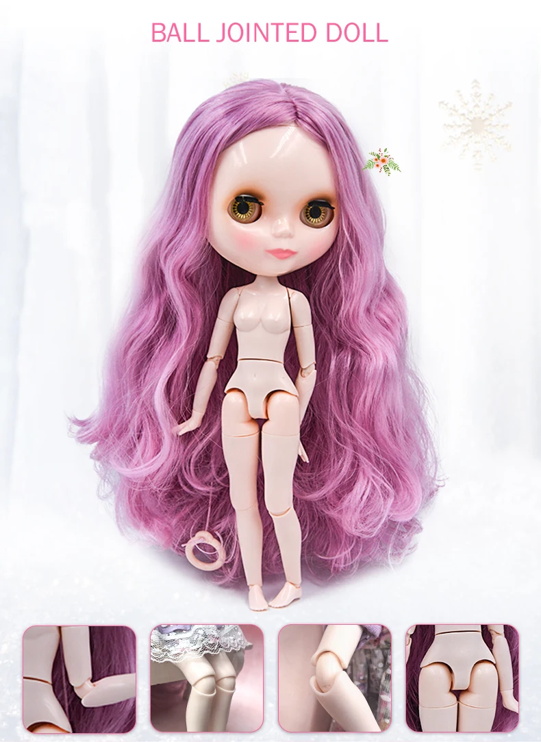 Куклы блайз Blyth кукла BJD, кукла блайз Нео Обнаженная кукла Blyth индивидуальные матовые куклы лица могут изменить макияж и платье DIY, куклы бжд 1/6 мяч соединены куклы NO46