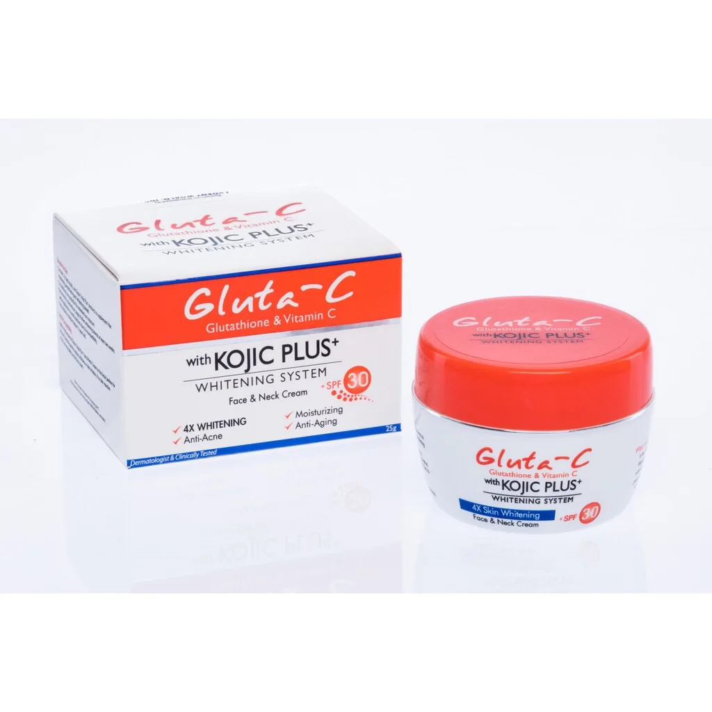 Увлажняющий крем для лица и шеи Gluta-C с KOJICPLUS + 4 раза отбеливающий SPF30 25 г | Красота