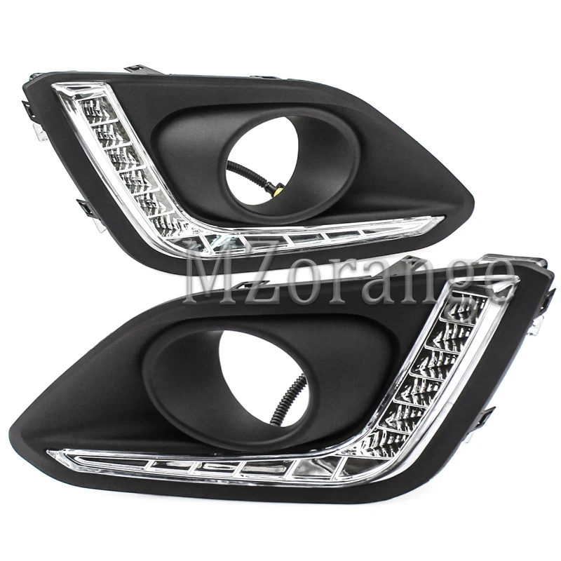

for Suzuki Swift headlight cover 2014 2015 2016 led DRL 2pcs white LED daytime running lights fog lights day light daylights