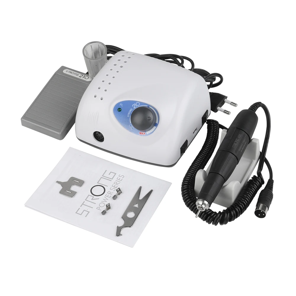 

65W Electric Nail Drill Machine 35000rpm Strong 210 102L Electric Manicure Set Pedicure Machine Professional Electric Nail File