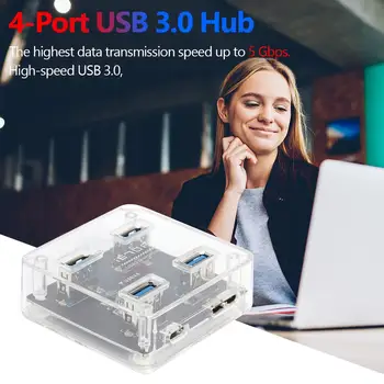 

Durable USB Hubs Delicate Design USB 3.0 HUB Splitter Multiple Expander 4 Port USB3.0 to Type-C HUB for PC Laptop
