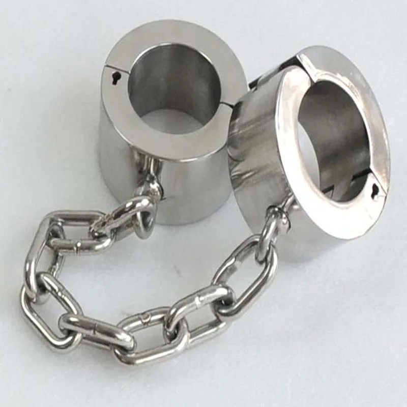 6cm 높은 스테인레스 스틸 다리 아이언 잠글 수있는 발목 수갑 금속 속박 제한 BDSM 고문 섹스 토이 커플 성인 게임|성인 ...