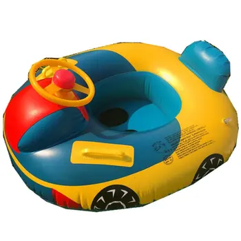 

Swimming Ring with Steering Wheel Baby Swimming Accessories Inflatable Pool Ring Child Laps Swim Seat Float Boat
