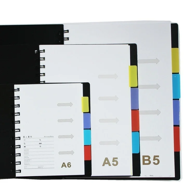 A6 A5 B6 Spiral Classified NoteBook Loose-leaf Bussiness Note book Student Graffiti Book Office School Supplies A6 A5 B6 Spiral Classified NoteBook Loose-leaf Bussiness Note book Student Graffiti Book Office School Supplies