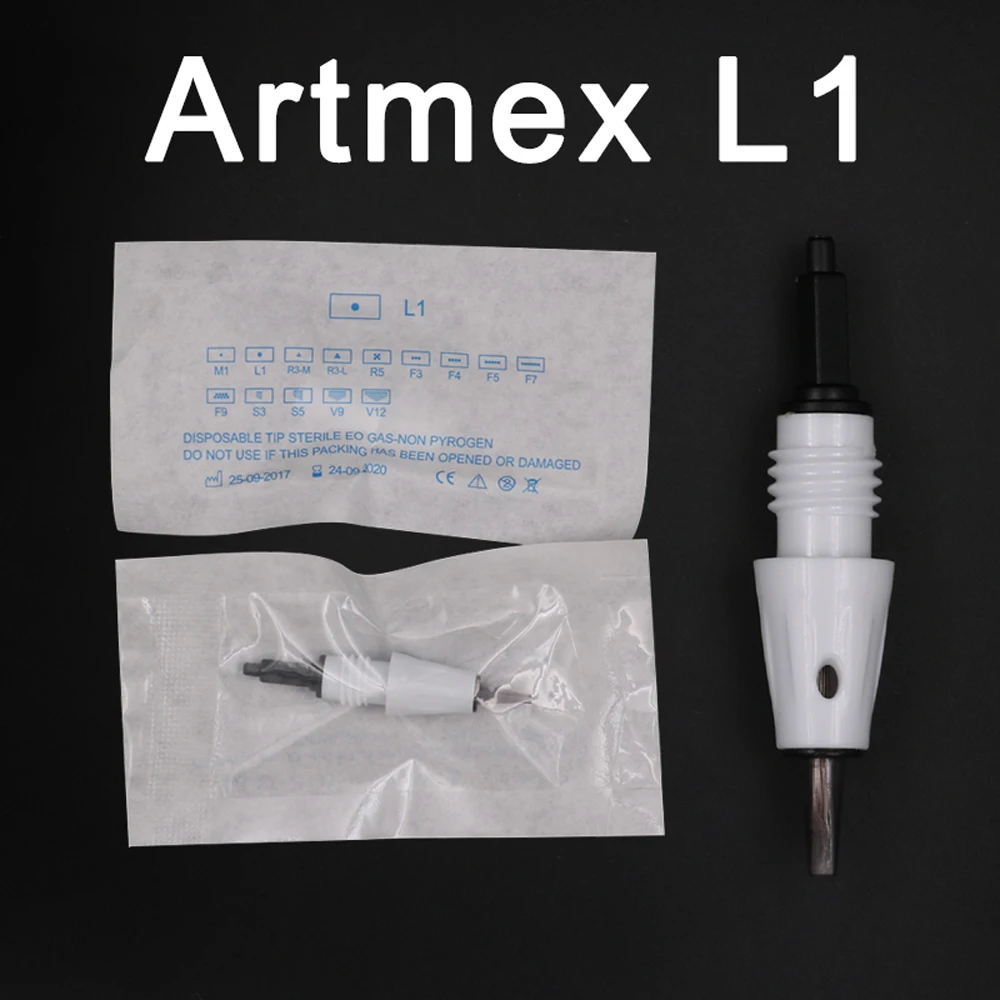 L1 needle 50pcs Постоянный макияж бровей татуировки машина с цифровая панель управления устройство микропигментирования глаз бровей губ Вращающаяся ручка Artmex V6 - Цвет: L1 needle 50pcs
