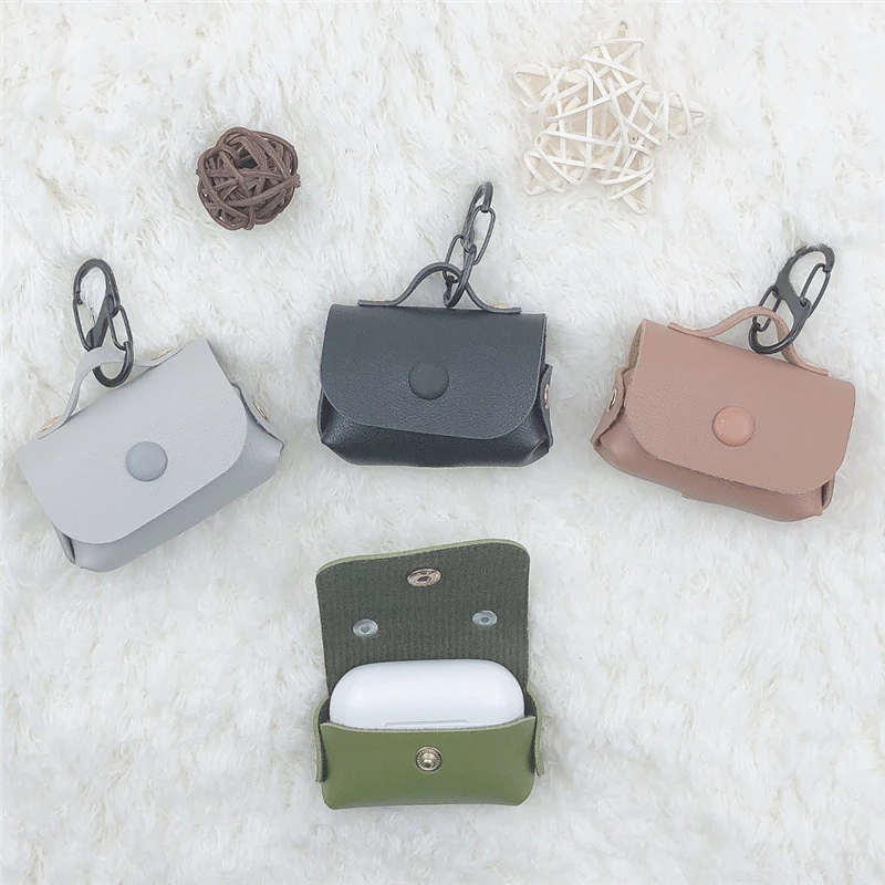 Защитный чехол из ПУ кожи для наушников AirPods Pro Bluetooth Мягкий защитный Air Pods