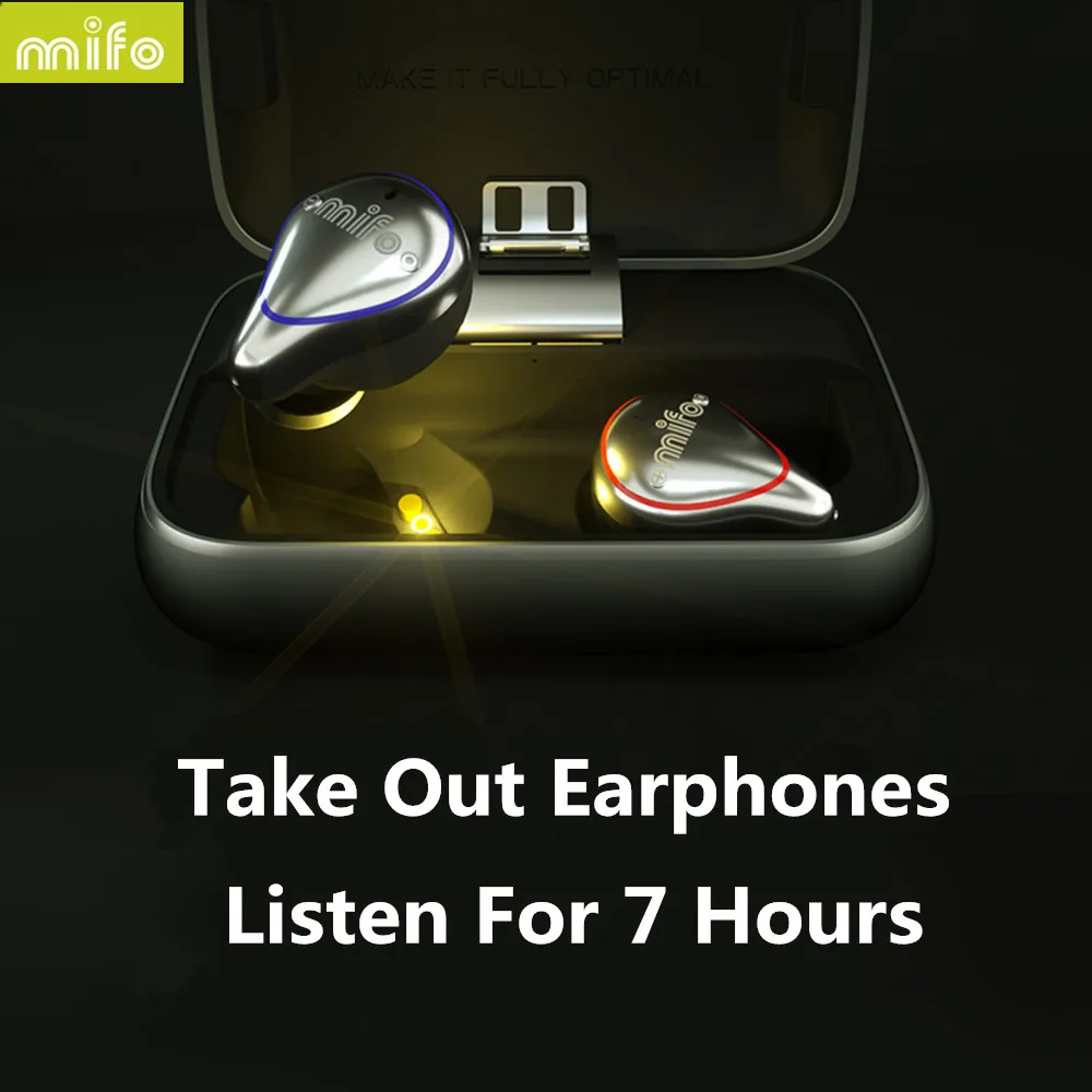 Наушники MIFO O5 In Ear HIFI настоящие Беспроводные Bluetooth 5 0 гарнитура бинауральные мини