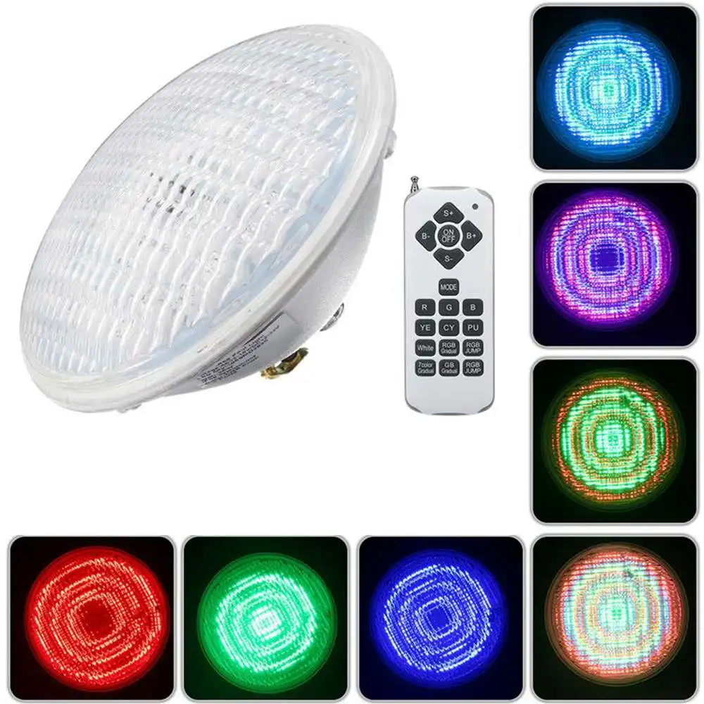 

30W RGB LED Underwater Lights Waterproof Swimming Pool Light IP68 Remote Control Atmostphere Light