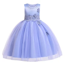 Новые осенние детские костюмы на Хэллоуин платье печать отличного качества; платье принцессы с бантом однотонная Цвет платье для девочек с цветочным рисунком вечерние сценическая одежда