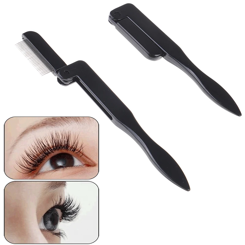 1 Pc Foldable eyelash curler Makeup Lash separator Metals Brush Kam Mascara Krul Beauty Make-Up Cosmetic Tool | Красота и здоровье