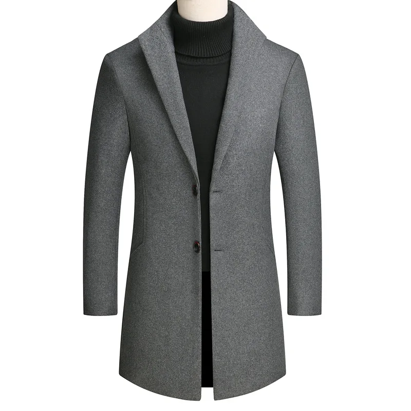 

Young Men's Wool Coat Long Wool Coat Coat Coat Men's Grey Coat Men's Wine Red Coat Men mens coats mens wool overcoat long coat
