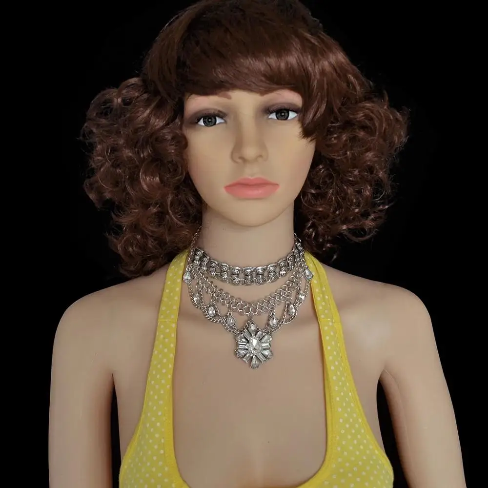 Винтаж Кристалл инструкция Maxi Choker шеи колье женское колье с монетой и кулоном Бохо большие модные украшения для женщин Подарки