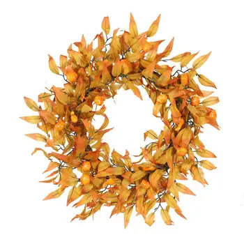 

Simulate Leaf Pumpkin Wreath Autumn Home Door Handcrafted Thanksgiving Day Decor Garland