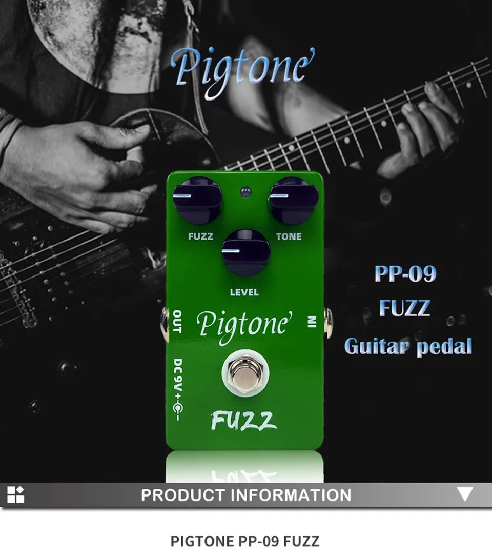 Pigtone PP-09 fuzz гитарный эффект педаль Акустическая Электрогитара аксессуары эффекты Педали реальные bypas