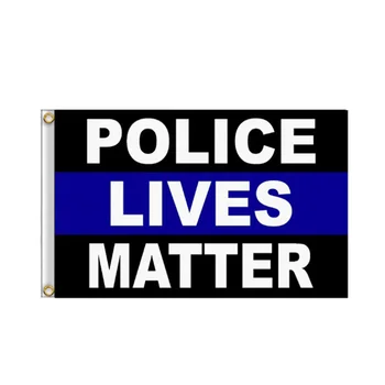

American Blue Police Lives Matter Flag BLM For Event 3x5 Feet Durable Polyester Thin Line Custom High Quality