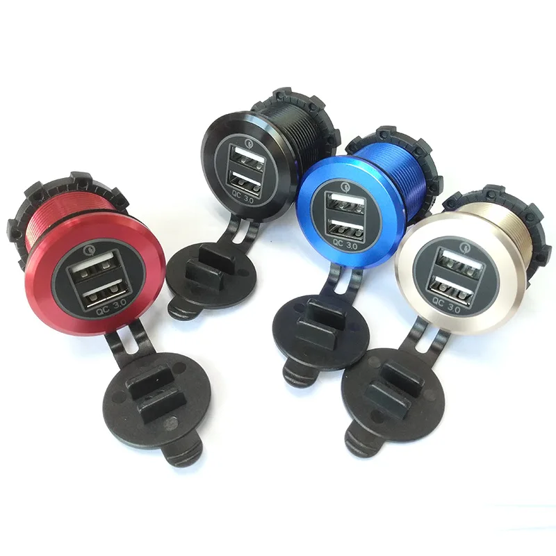 DIY QC 3 0 Автомобиля Зарядное устройство быстрой зарядки адаптер с двумя портами USB