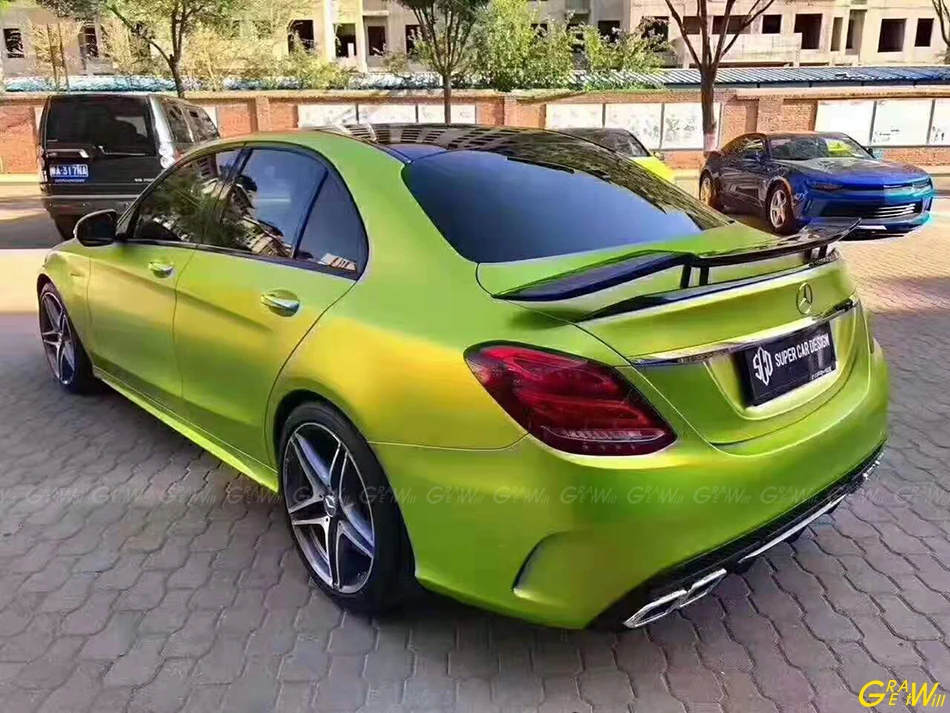 

High Quality Satin Metallic Lemon Green Vinyl Wrap Film Pearl Metal Lime Car Wrap Sticker With Air Bubble Free 1.52x20M/Roll