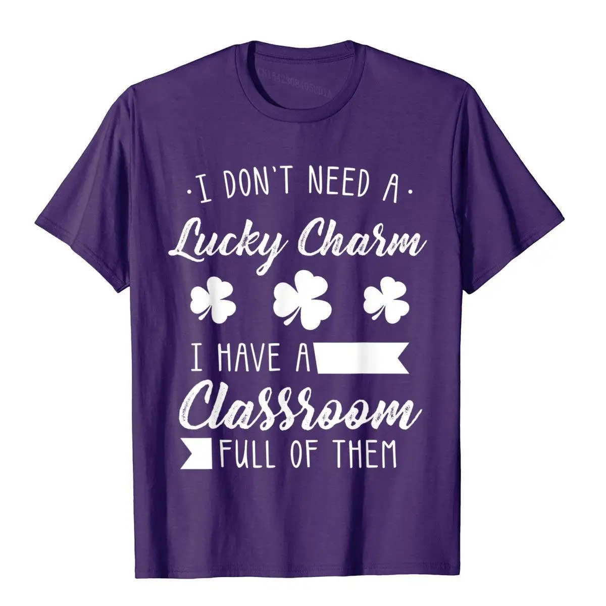 Cute St. Patrick's Day Teacher Shirt Funny Shamrock Gift__A10625purple