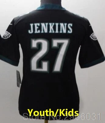 for kids youth Philadelphia Качественные Детские Молодежные 36 Jay Ajayi 17 Alshon Jeffery 20 Brian davkins 27 Malcolm Jenkins 56 Chris Long jersey - Цвет: for kids youth