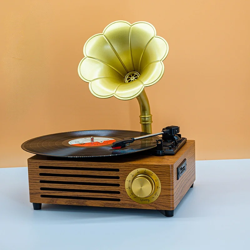 

Виниловый проигрыватель классический настольный фонограф Ретро внутренняя Европейская пленка Виниловый проигрыватель Bluetooth аудио