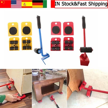 

New Furniture Lifter Sliders Kit Profession Heavy Furniture Roller Move Tool Set Wheel Bar Mover Device Max Up for 100Kg/220Lbs