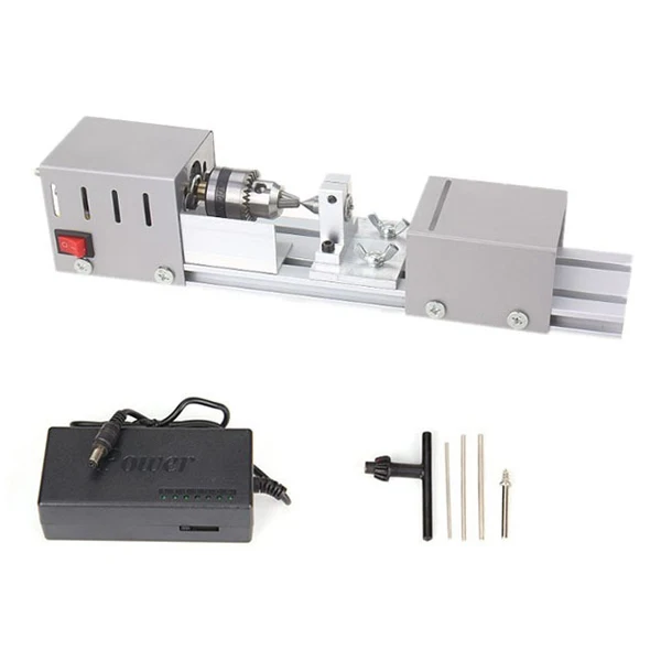 Mini Lathe Beads Polisher Machine DIY CNC Machining for Table Woodworking Wood DIY Tool JA55