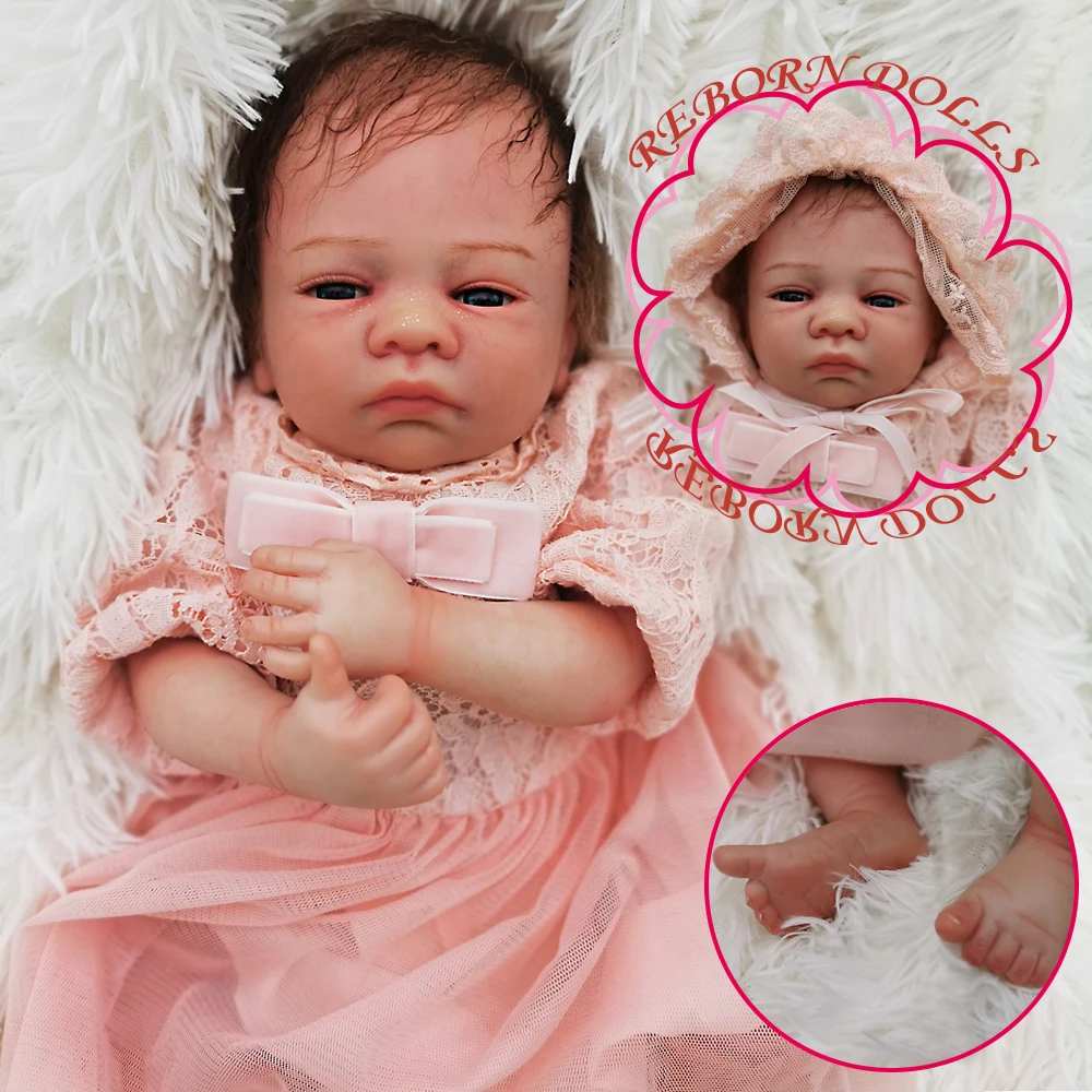 Бутик reborn baby dolls игрушки 1" Супер реалистичные bebe reborn мягкие тела силиконовая кукла настоящая живая девочка кукла подарок