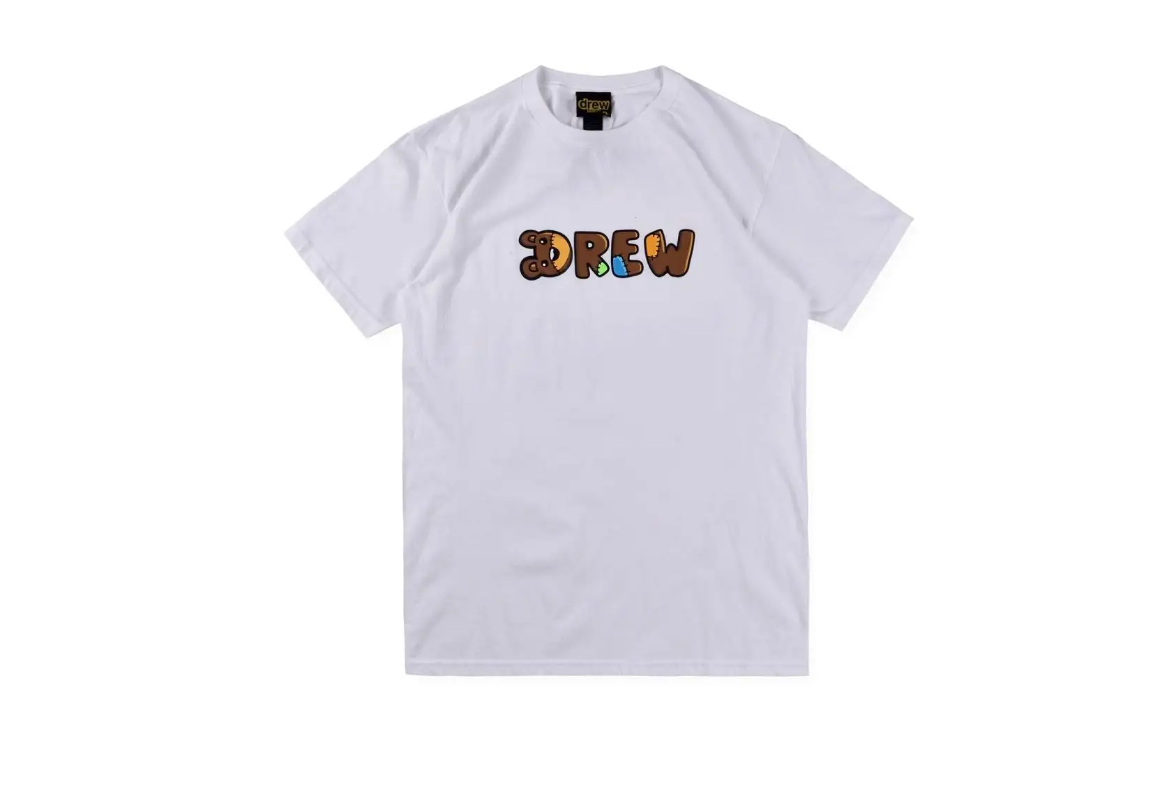 white 19ss Drew House, Джастин Бибер, футболки для мужчин и женщин, 1:1, топ, медведь, буквы drew, повседневные, Drew House, слишком короткие футболки - Цвет: white