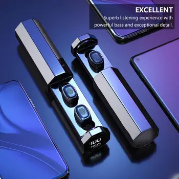

Bluetooth 5.0 Earbuds TWS Headset Wireless Earphone Touch Control HD Stereo Earbuds Digital Display Sport Waterproof Earphones