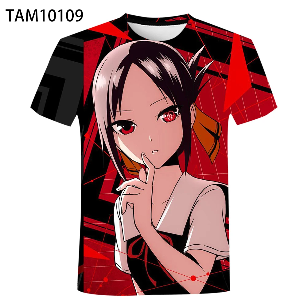 Футболка Kaguya Sama Love Is War летняя футболка с 3D-принтом в японском стиле аниме