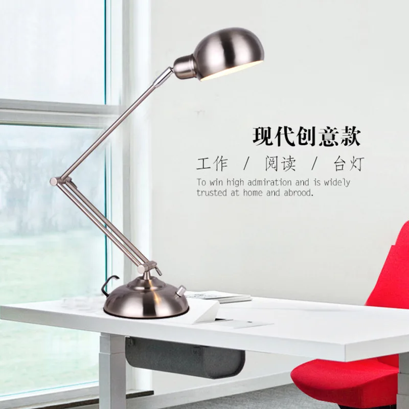 

a batch of folding dimming work hotel engineering LED the study long arm metal special desk lamp that shield an eye