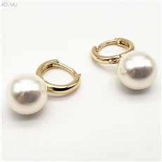 AOMU корейские модные металлические золотые геометрические круглые квадратные с-образные серьги-кольца с имитацией жемчуга и кисточками с большой петлей для женщин и девушек