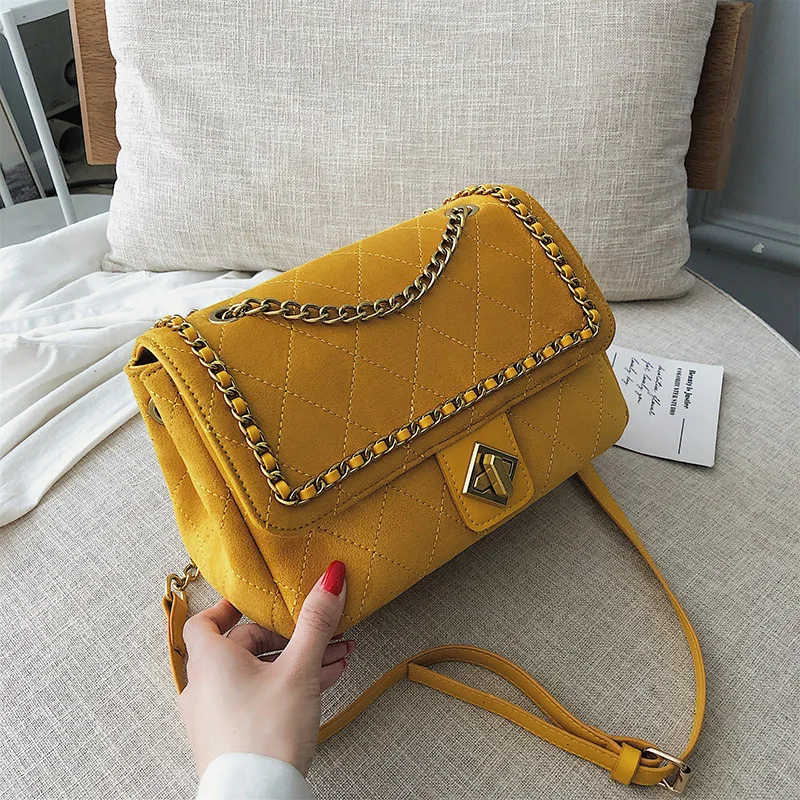 

Crossbody Bags Temperament Diamond Lattice Bag Woman All-match Oblique Tide Satchel Western Style Chain Single Shoulder Package