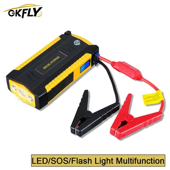 

GKFLY High Quality 600A Peak Current Starting Device Booster Power Bank Car Starter For Car Battery Booster Car Jump Starter LED