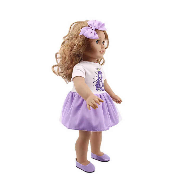 Кукла, единорог, Русалка, пандодежда, платье русалки+ заколка для волос для 18 дюймов, американский и 43 см, новорожденный, поколение, рождественский подарок для девочки