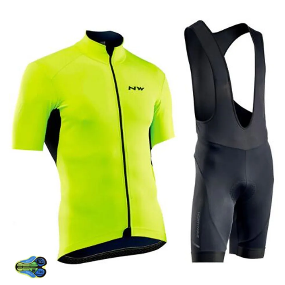 12D Gel Pad Открытый Спорт Pro NW Ropa Ciclismo Майо команда Велоспорт Джерси Набор велосипедная Одежда наборы велосипедной одежды MTB велосипед 12D колодки - Цвет: 12D Gel Pad