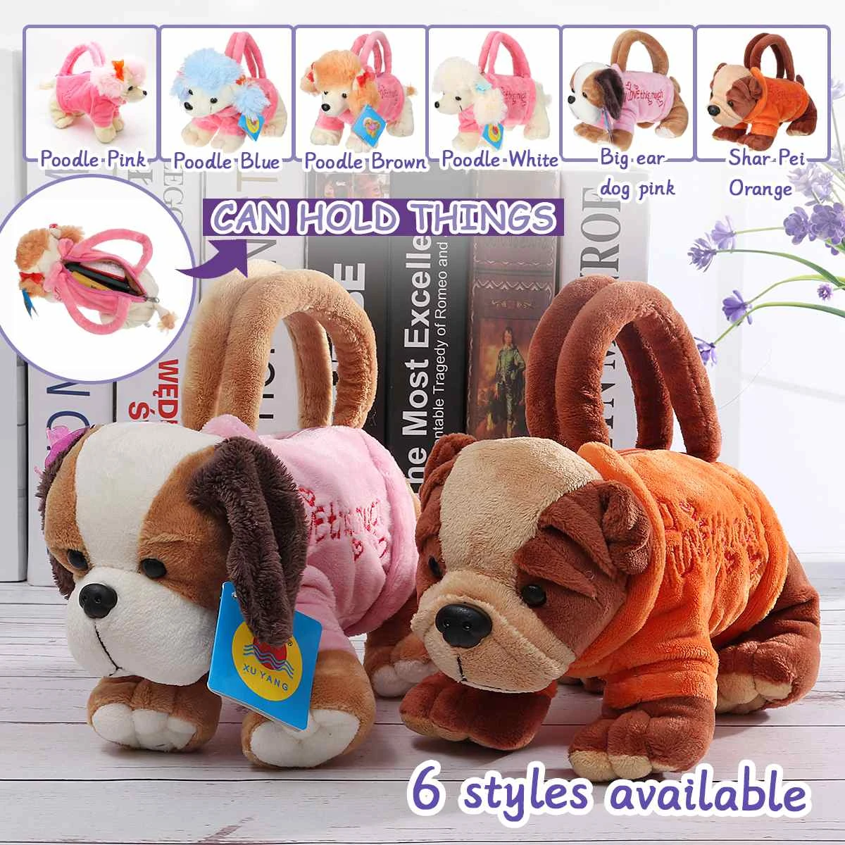 Bolsas 3D para perro, bolso juguetes para niños, bonitos juguetes de peluche dibujos animados, estuche para lápices de guardería para bolso para perros peluche| | - AliExpress