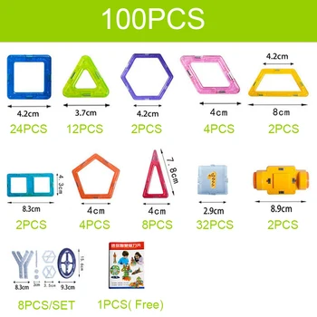 

100-180PCS Mini Magnetic Designer Constructor Set Model & Building Magnetic Blocks Educational Toys For Kids Gifts