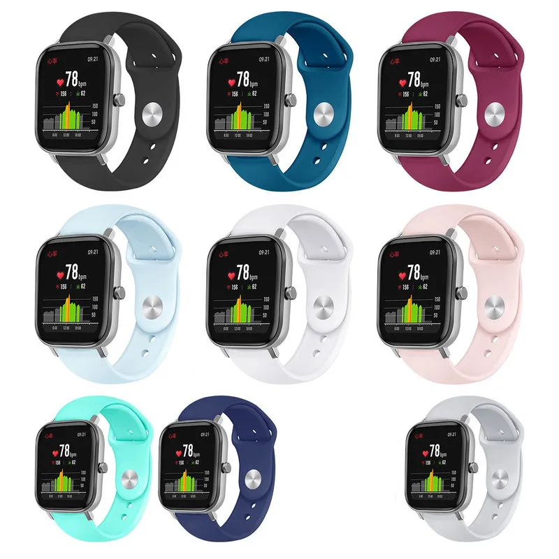 Силиконовый сменный Браслет для Amazfit GTS Band 20 мм ремешок на запястье Xiaomi Huami