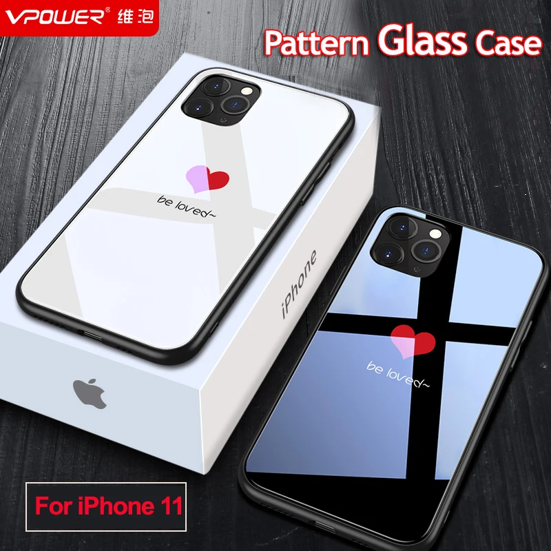 

For 2019 iphone 11 iphone 11 pro max case Tempered Glass Phone protection cute smile phone cases for iphone 11 pro glass cover