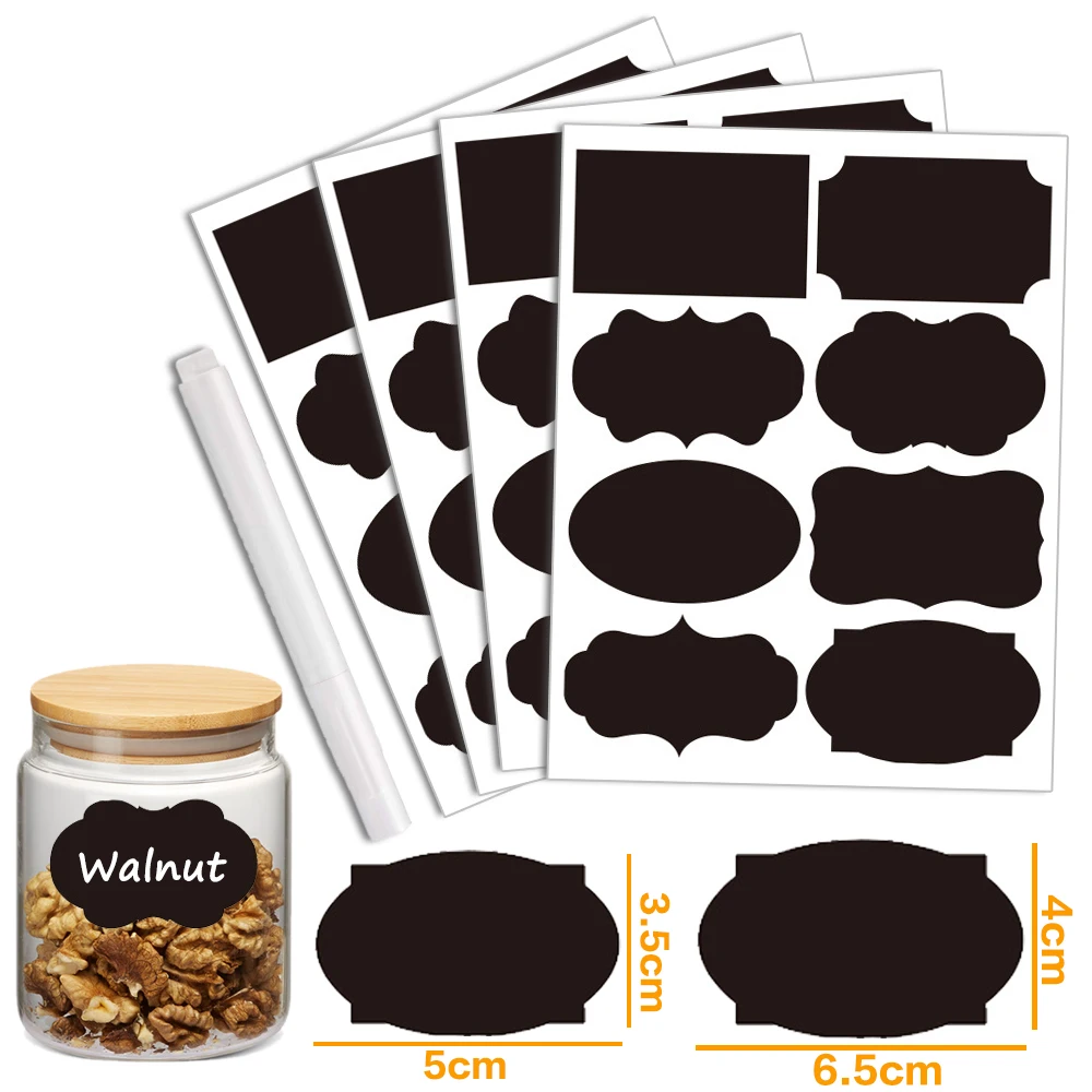 Food storage jar labels