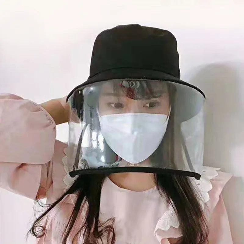 

[] South Korea Anti-droplet Hat Women's Protective Cap Bucket Hat Men's Isolation Epidemic Prevention Mask Sun-resistant Korean-